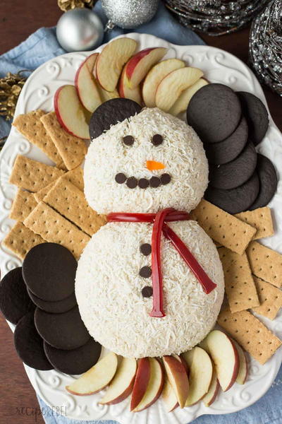 Snowman White Chocolate Toffee Dessert Dip Snowman White Chocolate Toffee Cheese Ball