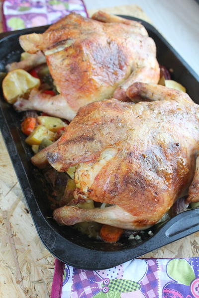 Roasted Stuffed Cornish Hen