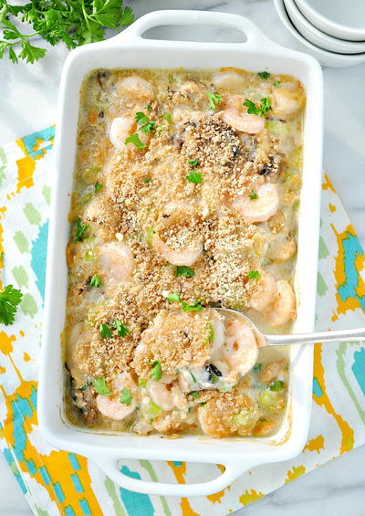 Creamy Shrimp and Wild Rice Casserole Shrimp and Wild Rice Casserole