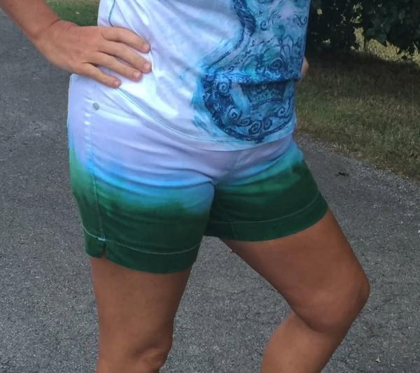Dipped Shorts Tie Dye Technique Dipped Shorts Tie Dye Technique