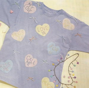Conversation Hearts Shirt and Necklace