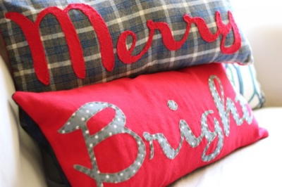 Merry and Bright Pillow Applique Pattern
