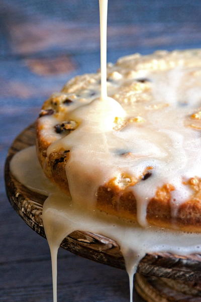 Ricotta Cake with Eggnog Glaze