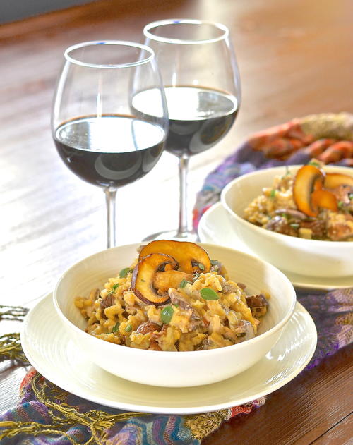 Vegan Garlic Mushroom Risotto Vegan Garlic Mushroom Risotto