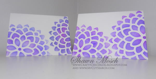 Stenciled Homemade Card Stenciled Homemade Card