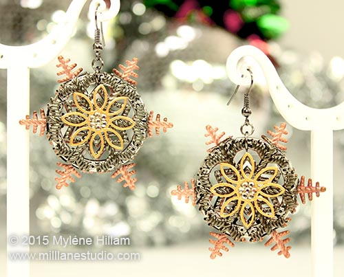 Metal Snowflakes Earrings Metal Snowflakes Earrings