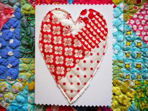 Quilted Valentines Day Note Pattern