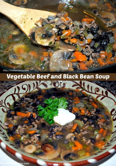 Savory Vegetable Beef and Black Bean Soup | RecipeLion.com