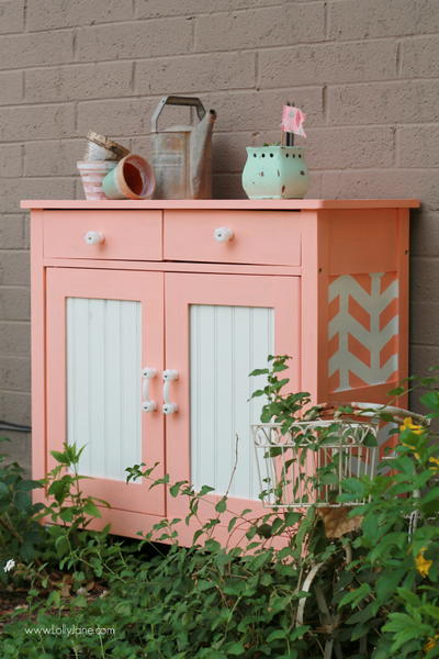 Pastel Rolling Garden Cart Pastel Rolling Garden Cart