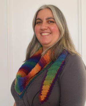 Rainbow After the Storm Crochet Shawlette