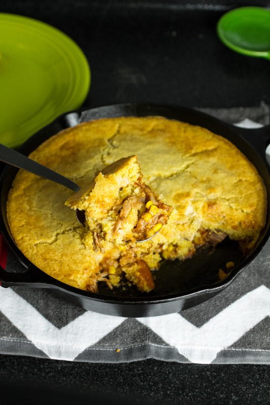 Barbecue Chicken Skillet Cornbread