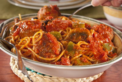 Turkey Meatballs with Spaghetti