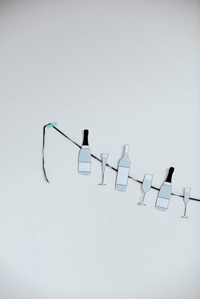 Champagne Bottle Printable Banner Champagne Bottle Printable Banner