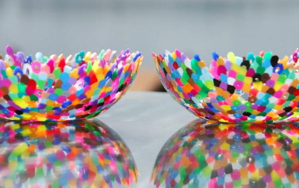 Mosaic Melted Bead Bowl Mosaic Melted Bead Bowl