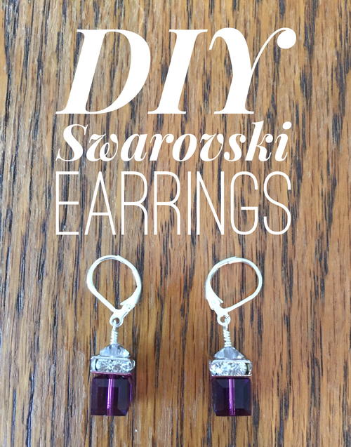 DIY Swarovski Cube Earrings DIY Swarovski Cube Earrings