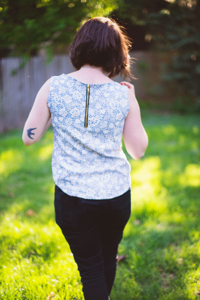 Zipper Back Top Sewing Pattern