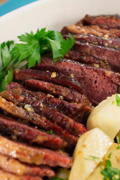 Image Courtesty of Dane Soderquist for RecipeLion Guinness Glazed Slow Cooker Corned Beef