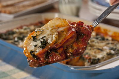 Potato Spinach Lasagna