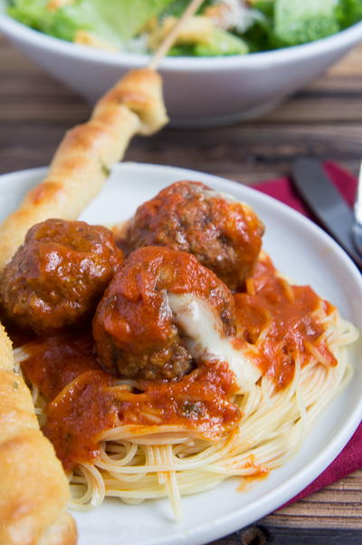 Cheesy Slow Cooker Meatballs Cheesy Slow Cooker Meatballs