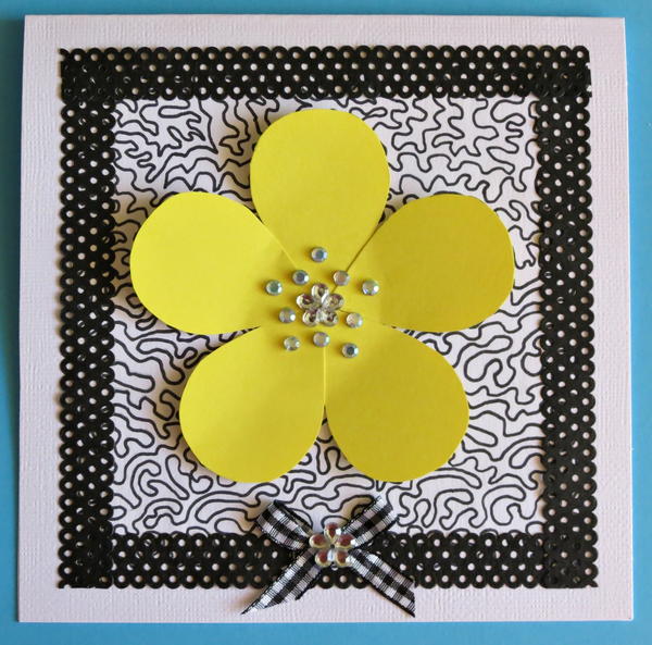 Black and White Elegance Birthday Card