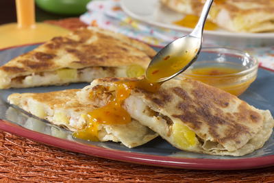 Tropical Shrimp Quesadillas