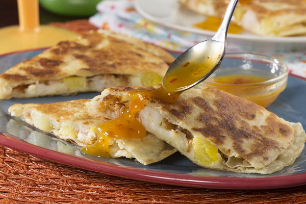 Tropical Shrimp Quesadillas