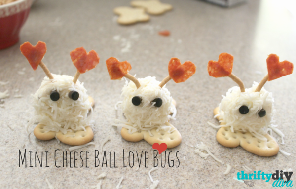 Valentine's Day Mini Cheese Ball Love Bugs Snacks Valentine's Day Mini Cheese Ball Love Bugs Snacks