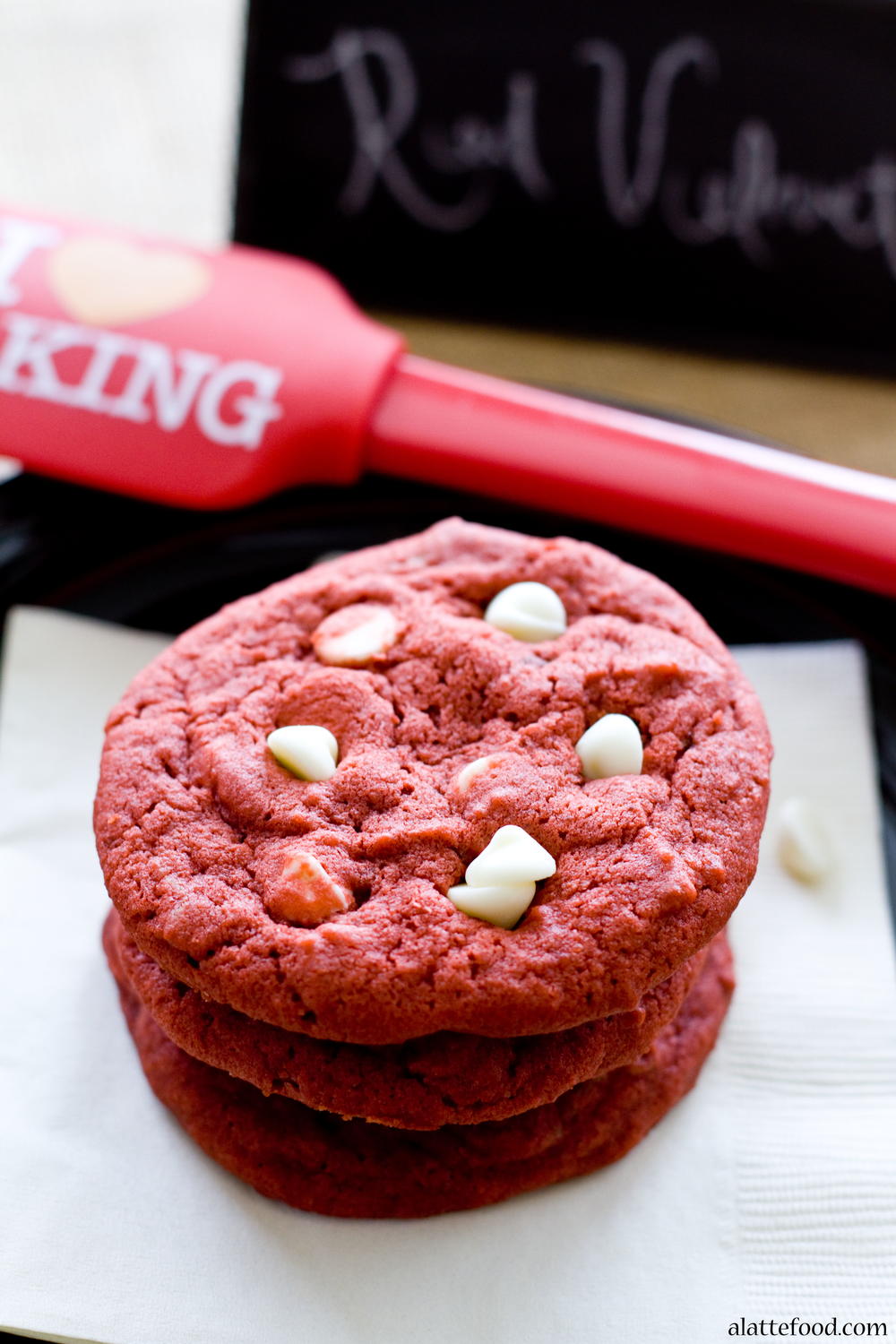 Red Velvet White Chocolate Chip Cookies | FaveSouthernRecipes.com