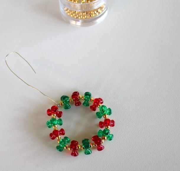 Beaded Wreath Ornament Beaded Wreath Ornament