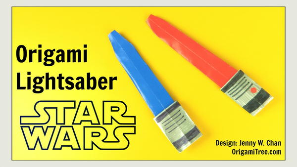 Origami Star Wars Lightsaber Origami Star Wars Lightsaber