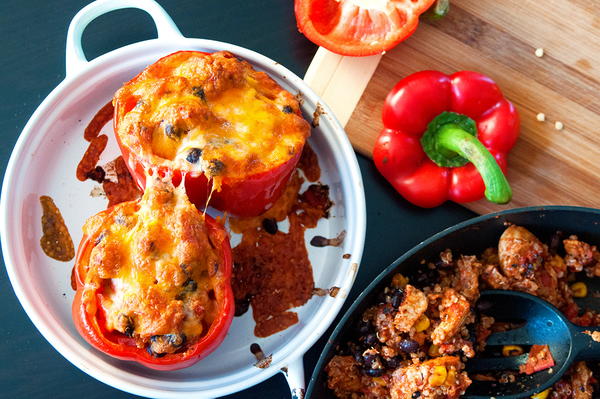 Southwestern Stuffed Peppers with Chicken Southwestern Stuffed Peppers with Chicken