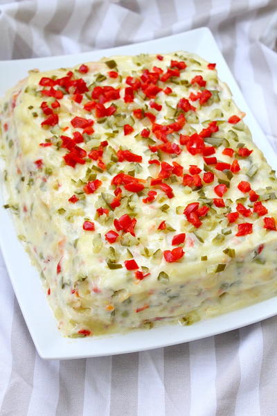 Chicken, Peas and Pickles Salad