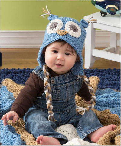 Adorable Owl Crochet Baby Hat