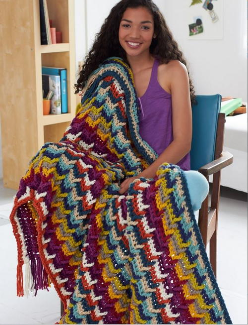 Color Lovers Crochet Afghan