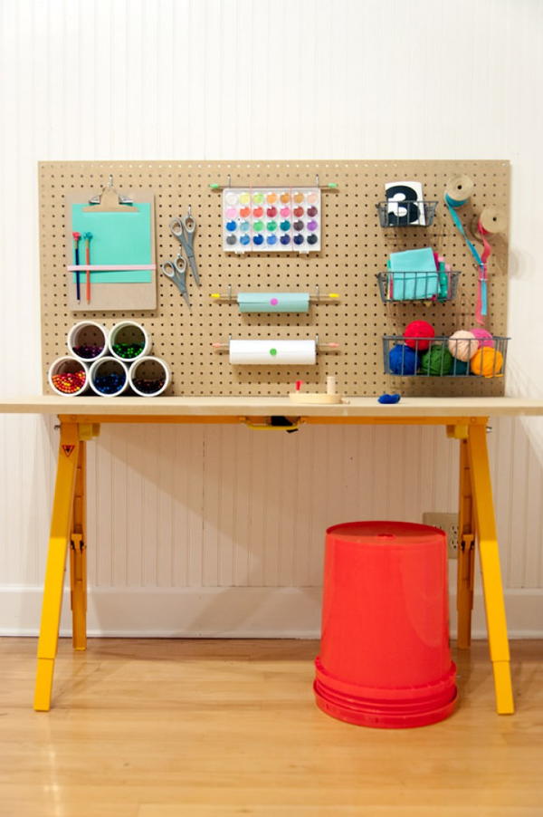 Storage Station with PVC Cubbies 