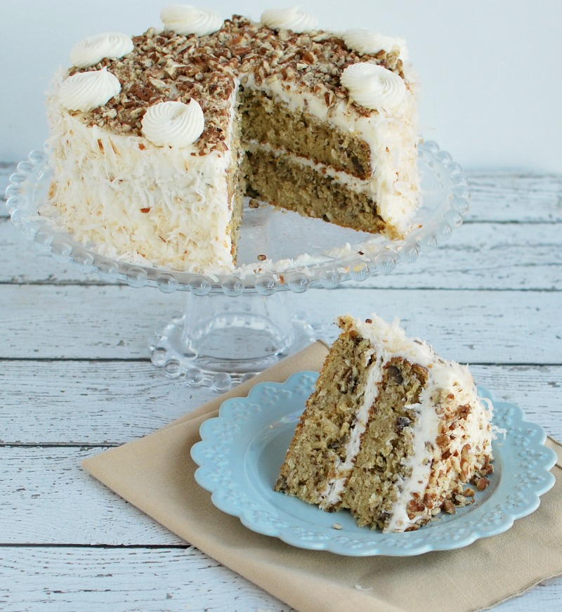 Coconut Pecan Italian Cream Cake | FaveSouthernRecipes.com Coconut Pecan Italian Cream Cake | FaveSouthernRecipes.com