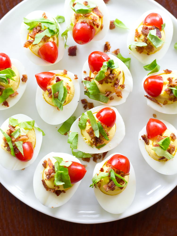 BLT Deviled Eggs | FaveSouthernRecipes.com