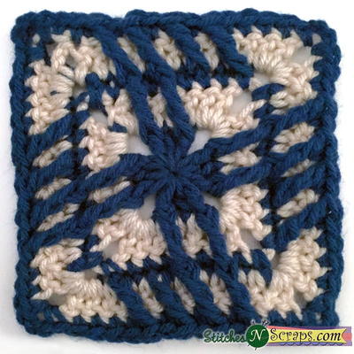 A Little Twisted Crochet Granny Square