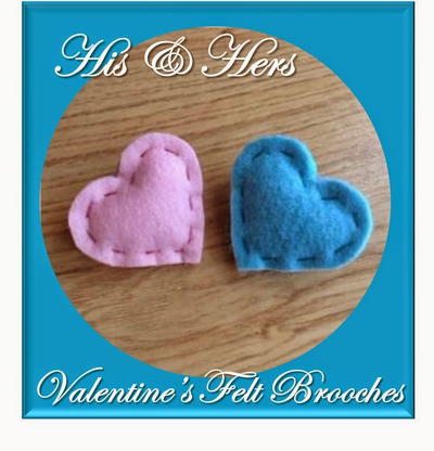 His & Hers Heart DIY Brooches