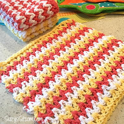 Easy ZigZag Crochet Hand Cloths