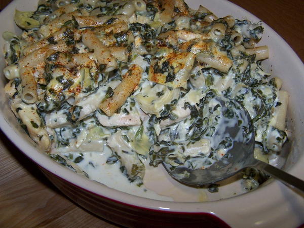 Spinach Artichoke Chicken Casserole