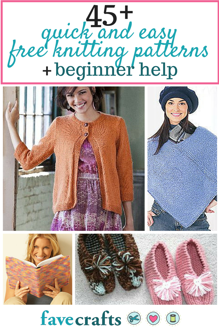 45 Quick and Easy Free Knitting Patterns and Beginner Help ...