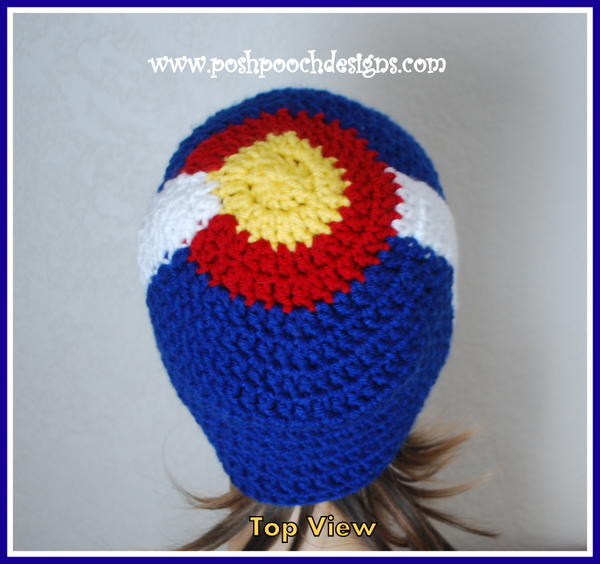 Colorado Beanie Hat Top Down