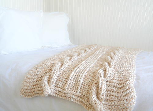 Endless Cables Knit Throw Endless Cables Knit Throw