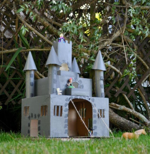 150+ homemade toilet paper roll crafts Making a Castle Made of Cardboard | AllFreeKidsCrafts.com