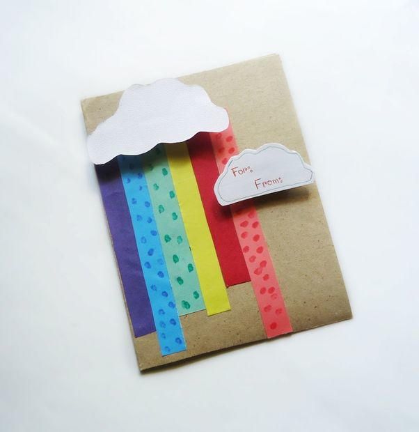 Easy Rainbow Cloud DIY Card Easy Rainbow Cloud DIY Card