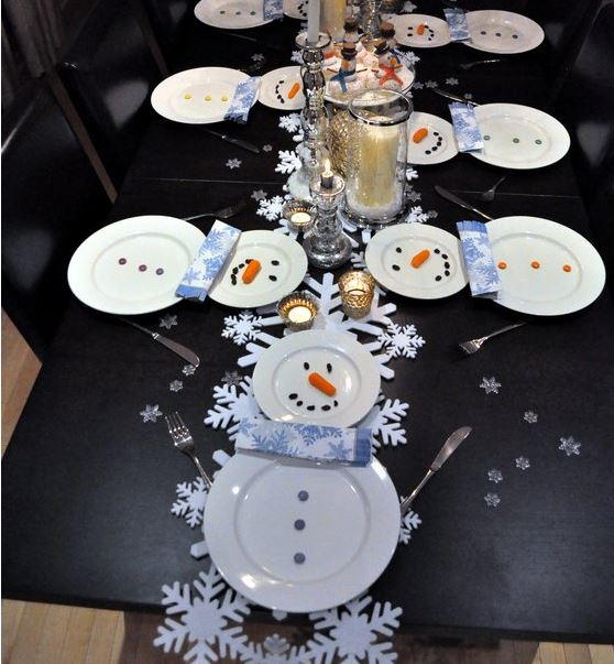 Creative Snowman Table Setting Ideas Creative Snowman Table Setting Ideas