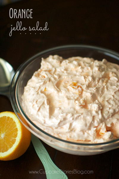 Mom's Easy Orange Jello Salad Moms Easy Orange Jello Salad
