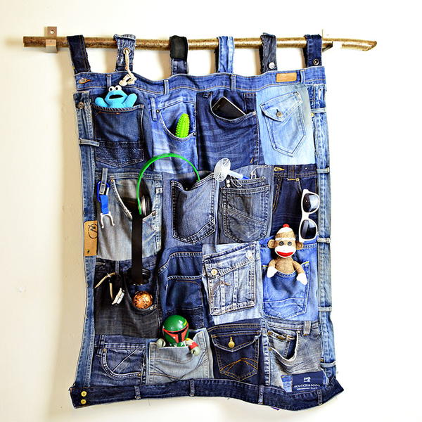 Denim Pockets DIY Organizer Denim Pockets DIY Organizer