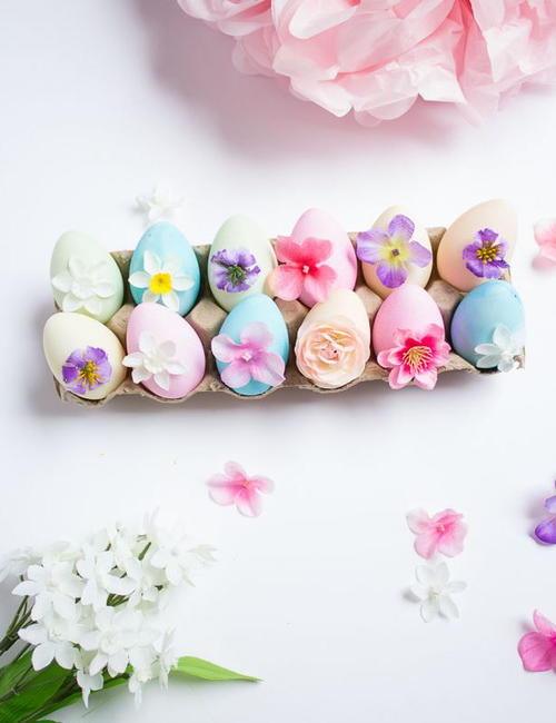 Floral Easter Egg Decorating Floral Easter Egg Decorating